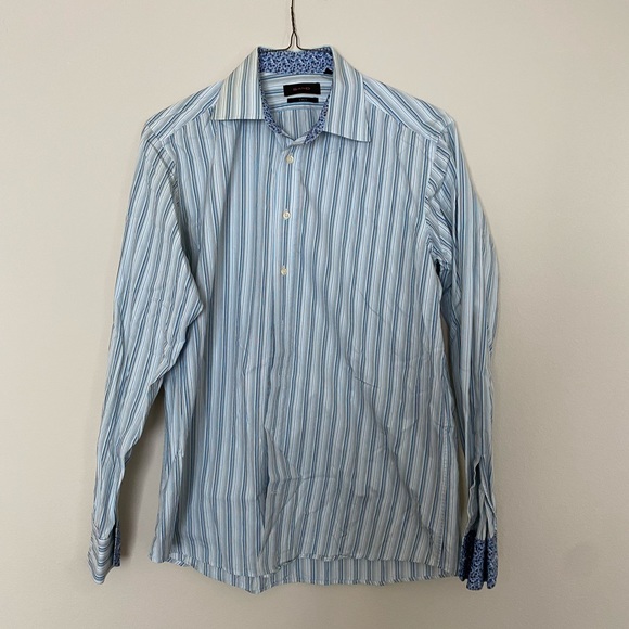SanD 2Ply Portugal Striped Multicolor Blue Shirt - Picture 1 of 6